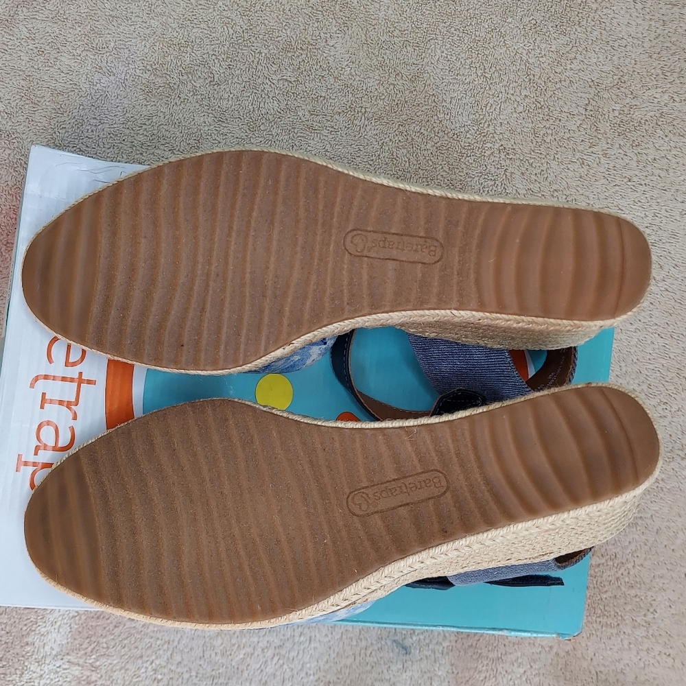 Baretraps Ocean In Hawaii Women's Size 9 Blue Wedge Espadrille Shoes - Picture 13 of 15